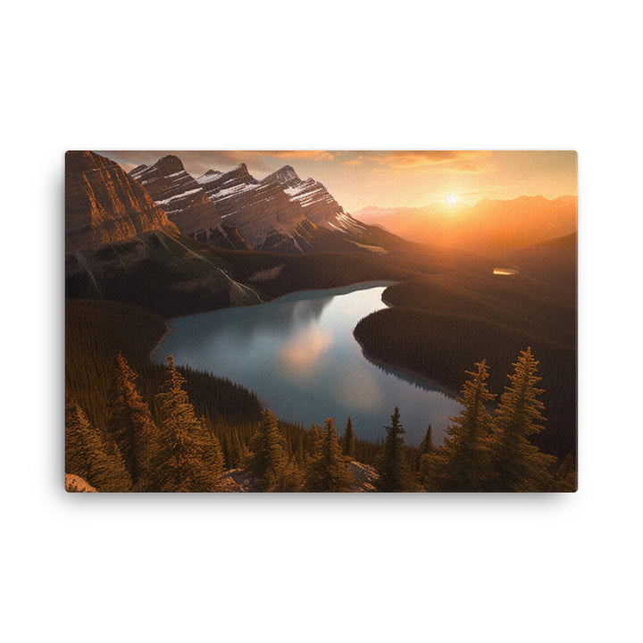 Enjoy Peyto Lake in Warm Golden Light canvas - Posterfy.AI