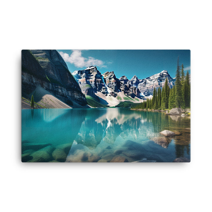 Beauty of Moraine Lake canvas - Posterfy.AI