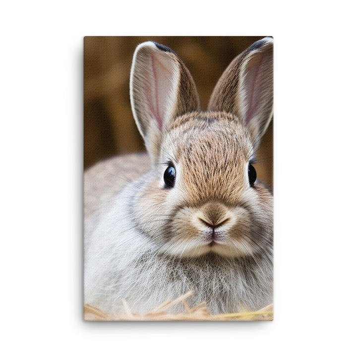 Netherland Dwarf Bunny Canvas - PosterfyAI.com