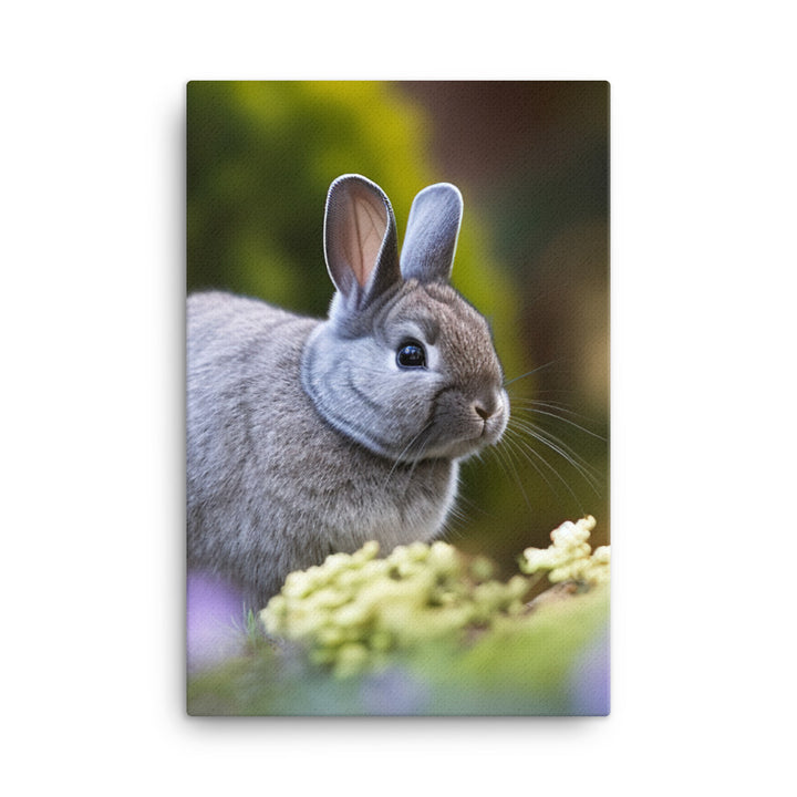 Netherland Dwarf in the Garden Canvas - PosterfyAI.com