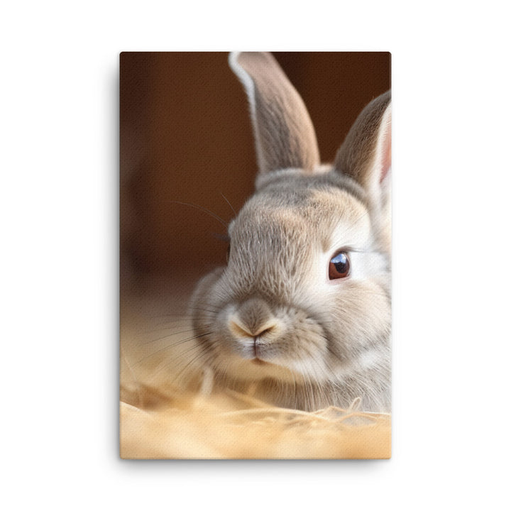 Mini Rex Bunny Canvas - PosterfyAI.com