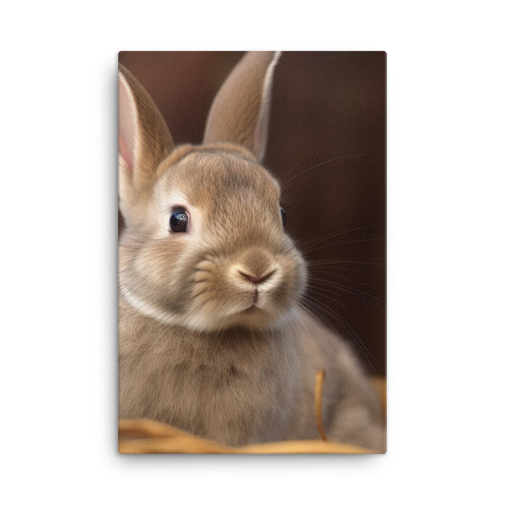 Mini Rex Bunny Canvas - PosterfyAI.com