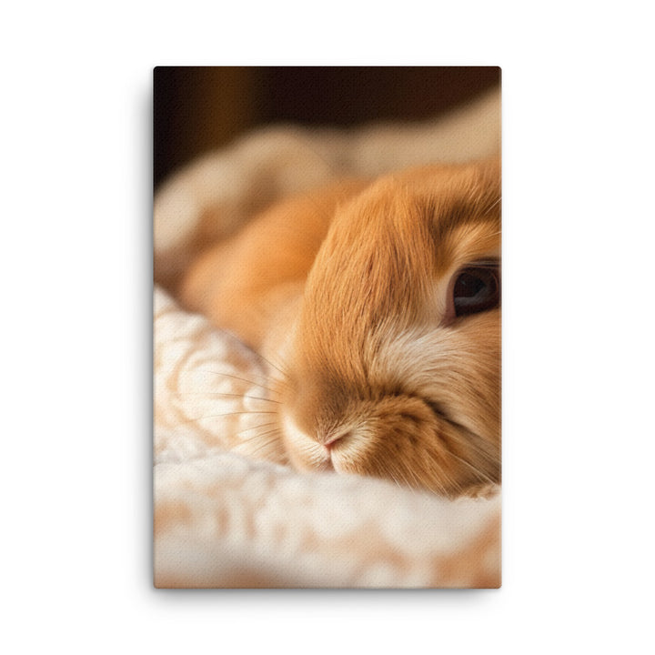 Mini Rex Bunny Canvas - PosterfyAI.com