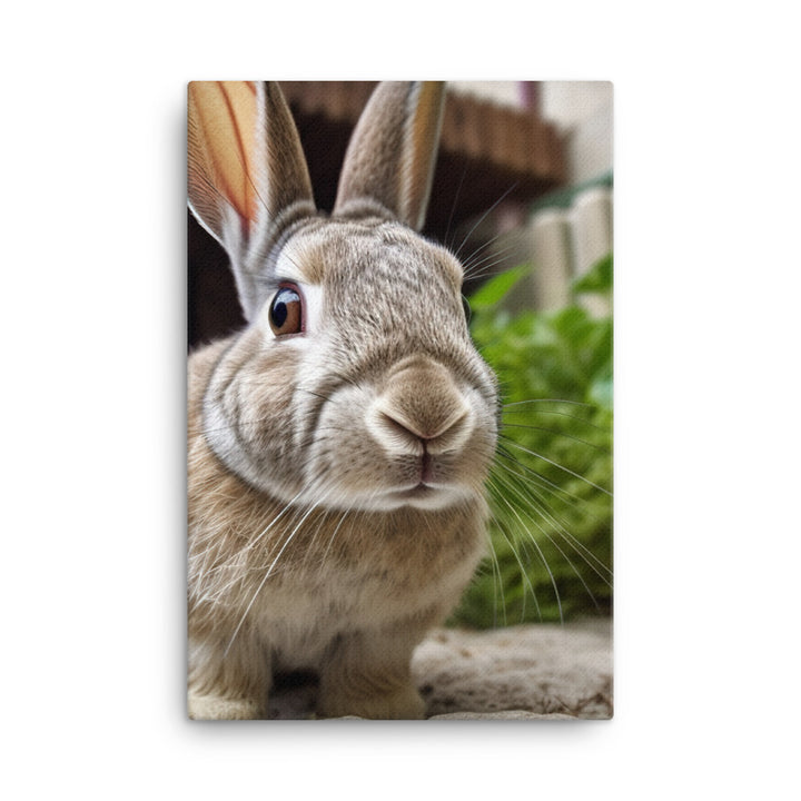 Mini Rex Bunny Canvas - PosterfyAI.com