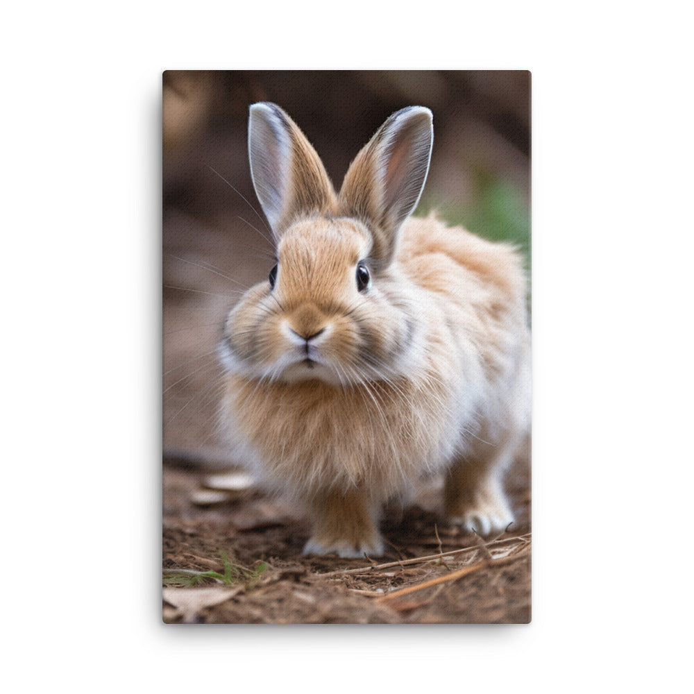 Lionhead Bunny Canvas - PosterfyAI.com