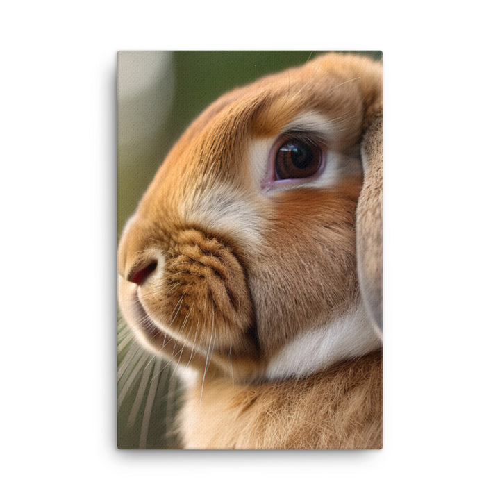 French Lop Portrait Canvas - PosterfyAI.com