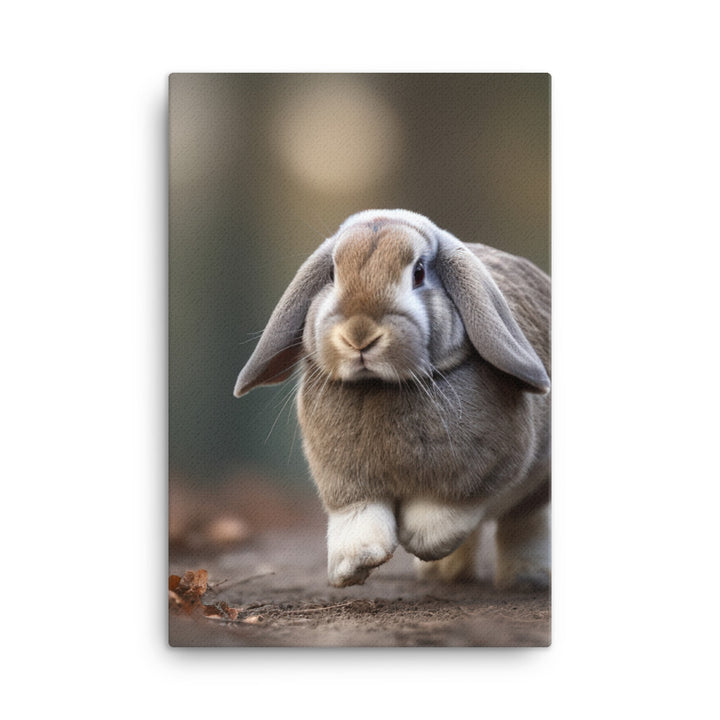 Adventurous English Lop Canvas - PosterfyAI.com