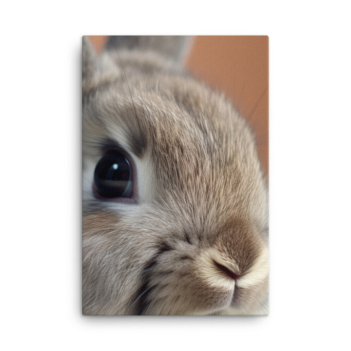 Netherland Dwarf Portrait Canvas - PosterfyAI.com