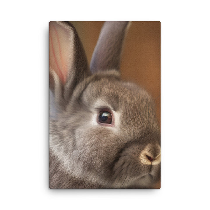 Netherland Dwarf Portrait Canvas - PosterfyAI.com
