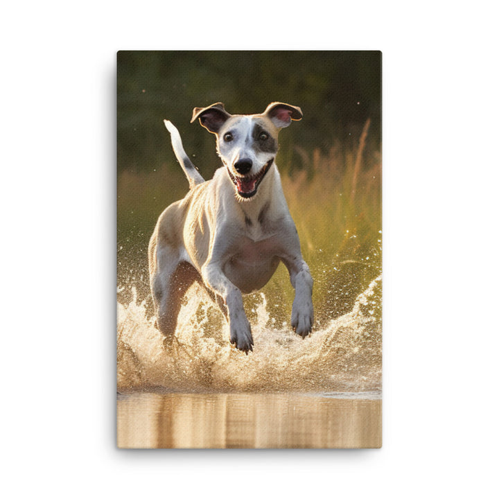 Whippet in-Action Canvas - PosterfyAI.com