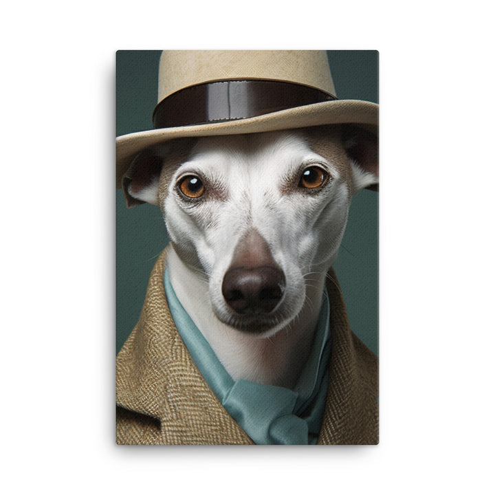Whippet Fashionista Canvas - PosterfyAI.com
