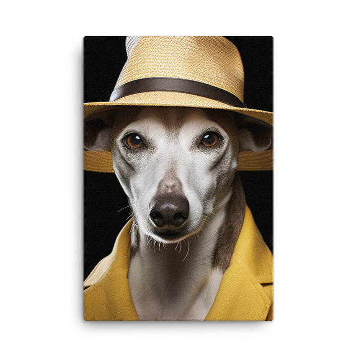 Whippet Fashionista Canvas - PosterfyAI.com