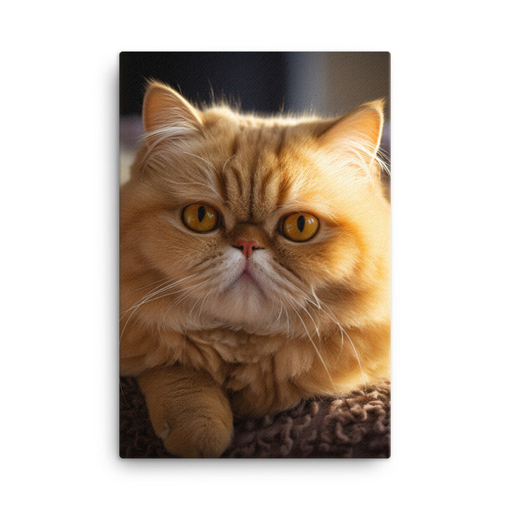 Exotic Shorthair Cat Canvas - PosterfyAI.com