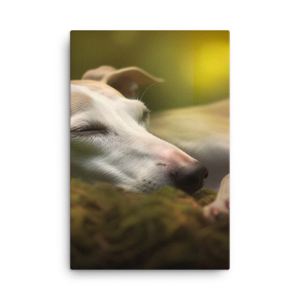 Whippet Beauty Sleep Canvas - PosterfyAI.com
