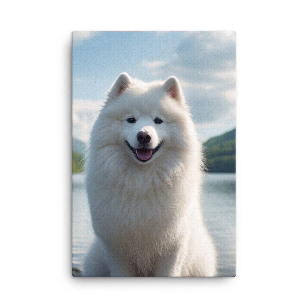 Samoyed Serenity Canvas - PosterfyAI.com