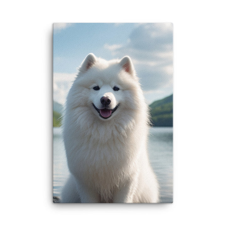 Samoyed Serenity Canvas - PosterfyAI.com