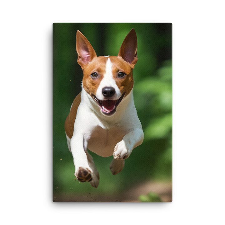 Running Basenji Canvas - PosterfyAI.com