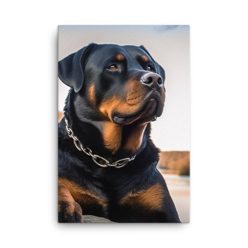 Rottweilers regal beauty Canvas - PosterfyAI.com
