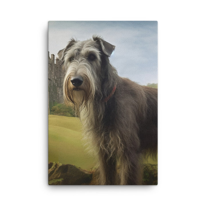 Regal Scottish Deerhound in a Castle Canvas - PosterfyAI.com