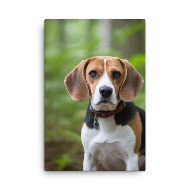 Proud Beagle posing for the camera Canvas - PosterfyAI.com