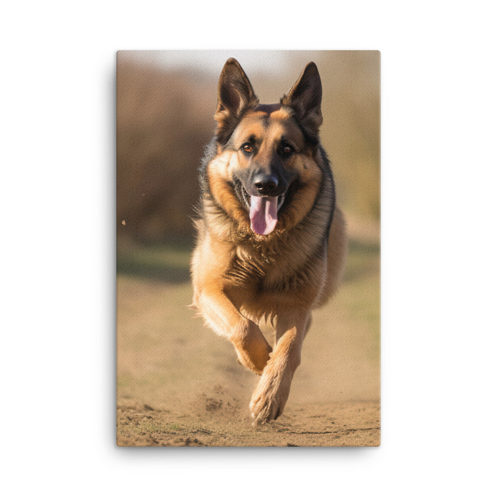 German Shepherd Canvas - PosterfyAI.com