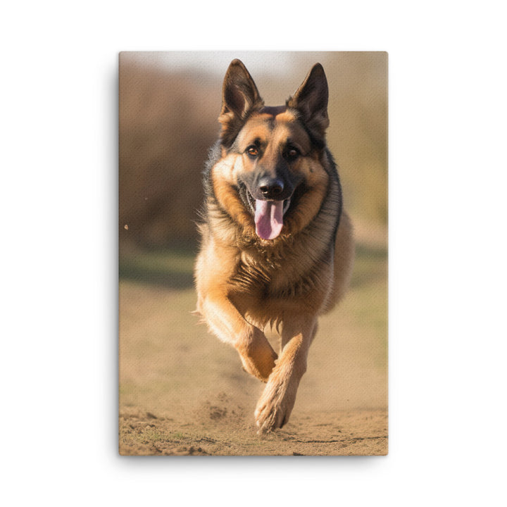 German Shepherd Canvas - PosterfyAI.com