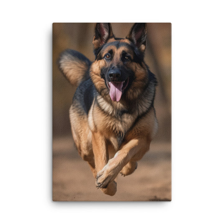 German Shepherd Canvas - PosterfyAI.com