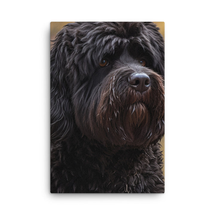 Portuguese Water Dog walk Canvas - PosterfyAI.com