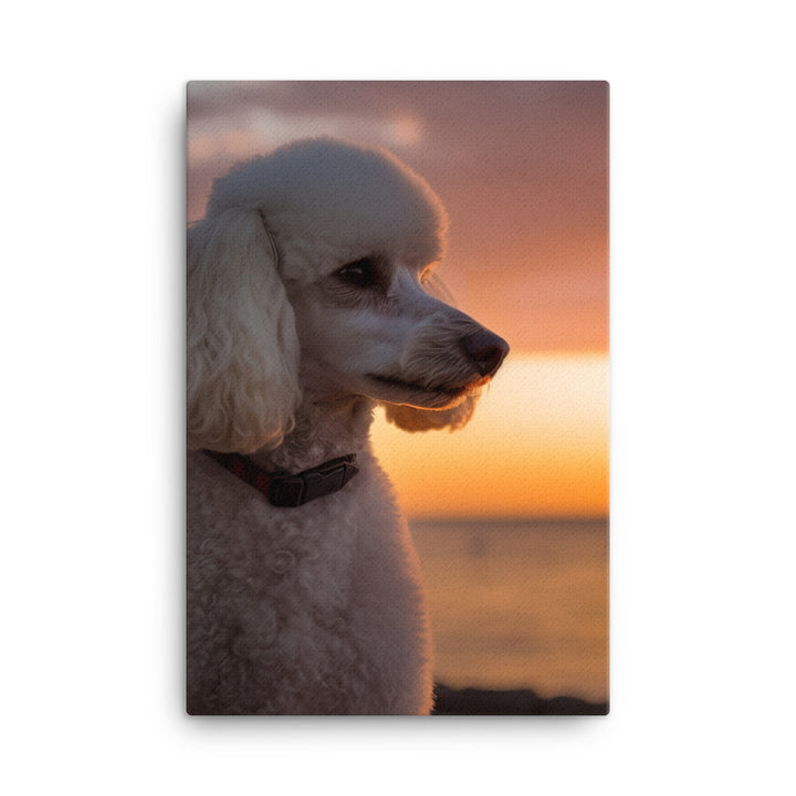Poodle by the Seaside Canvas - PosterfyAI.com