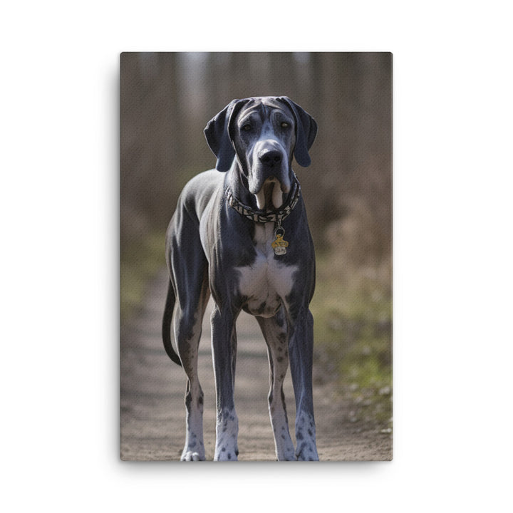 Majestic Great Dane on a Stroll Canvas - PosterfyAI.com