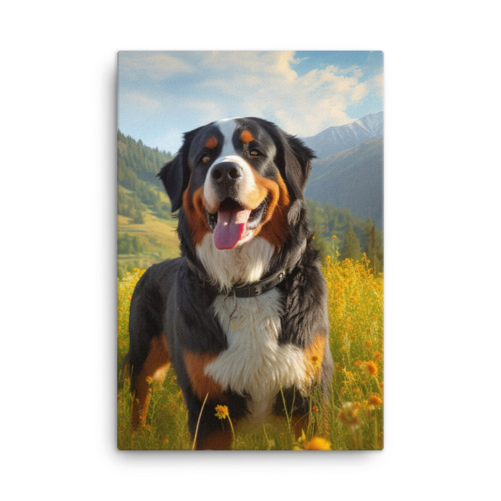 Majestic Bernese Mountain Dog Canvas - PosterfyAI.com