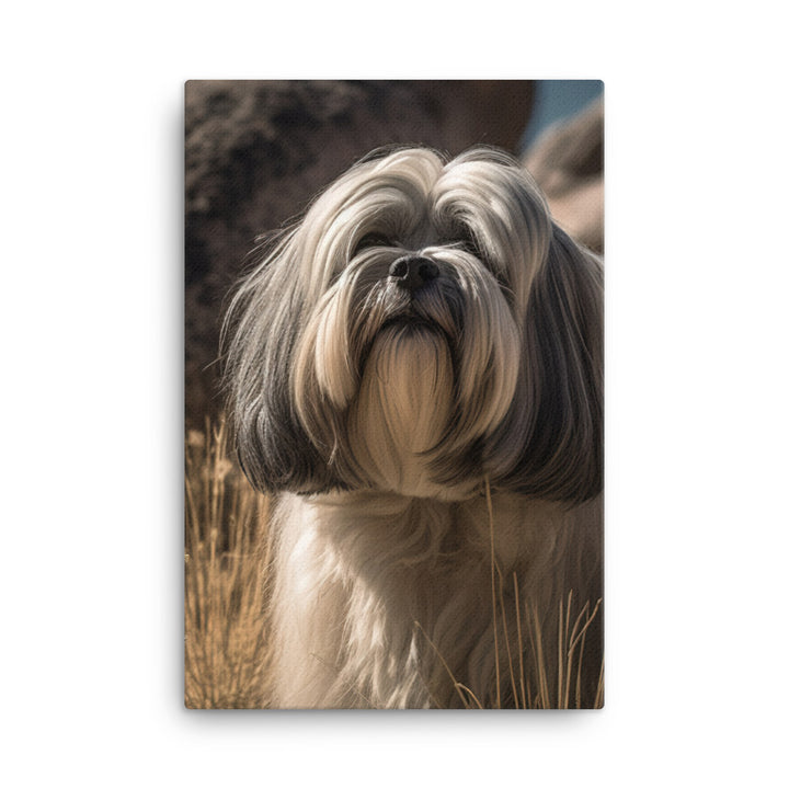 Lhasa Apso in Nature Canvas - PosterfyAI.com