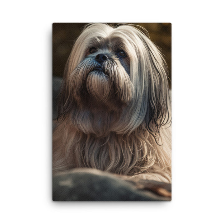 Lhasa Apso in Nature Canvas - PosterfyAI.com