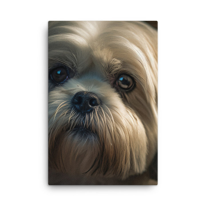 Lhasa Apso Gaze Canvas - PosterfyAI.com