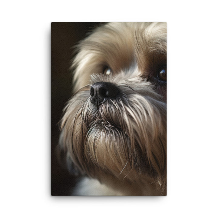 Lhasa Apso Gaze Canvas - PosterfyAI.com