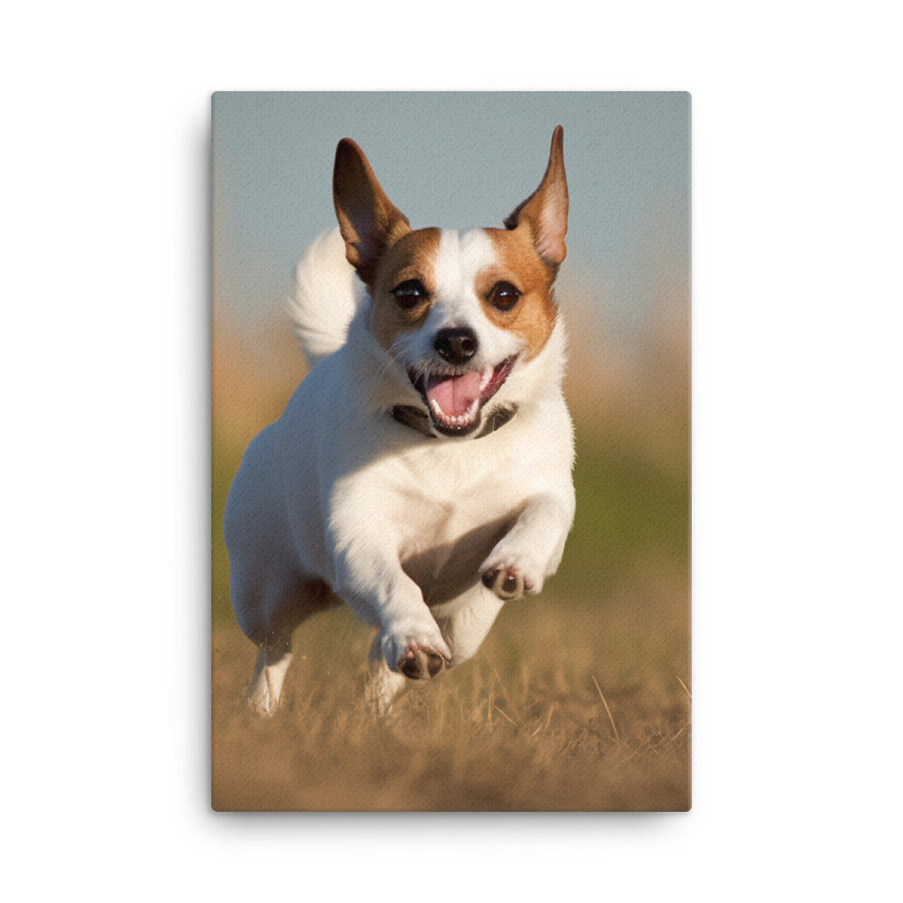 Jack Russell Terriers Comical Expression Canvas - PosterfyAI.com