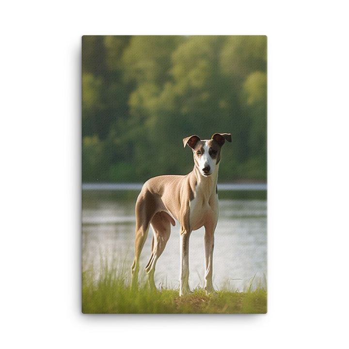 Greyhound by the Lake Canvas - PosterfyAI.com