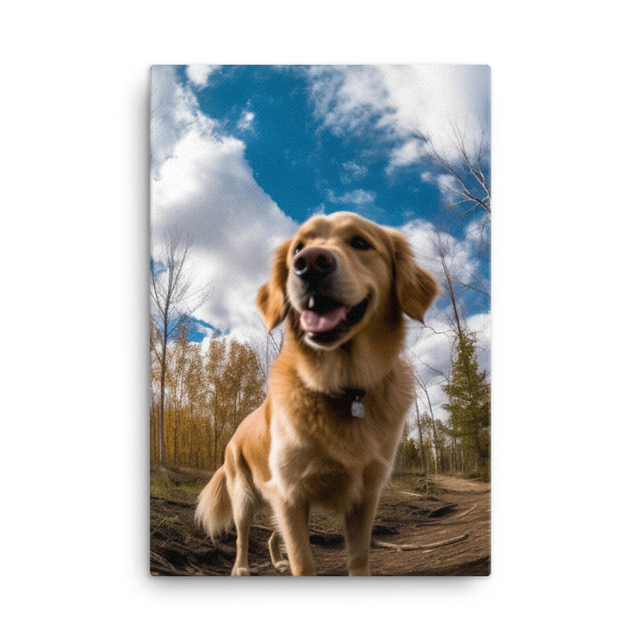 Golden Retriever Canvas - PosterfyAI.com