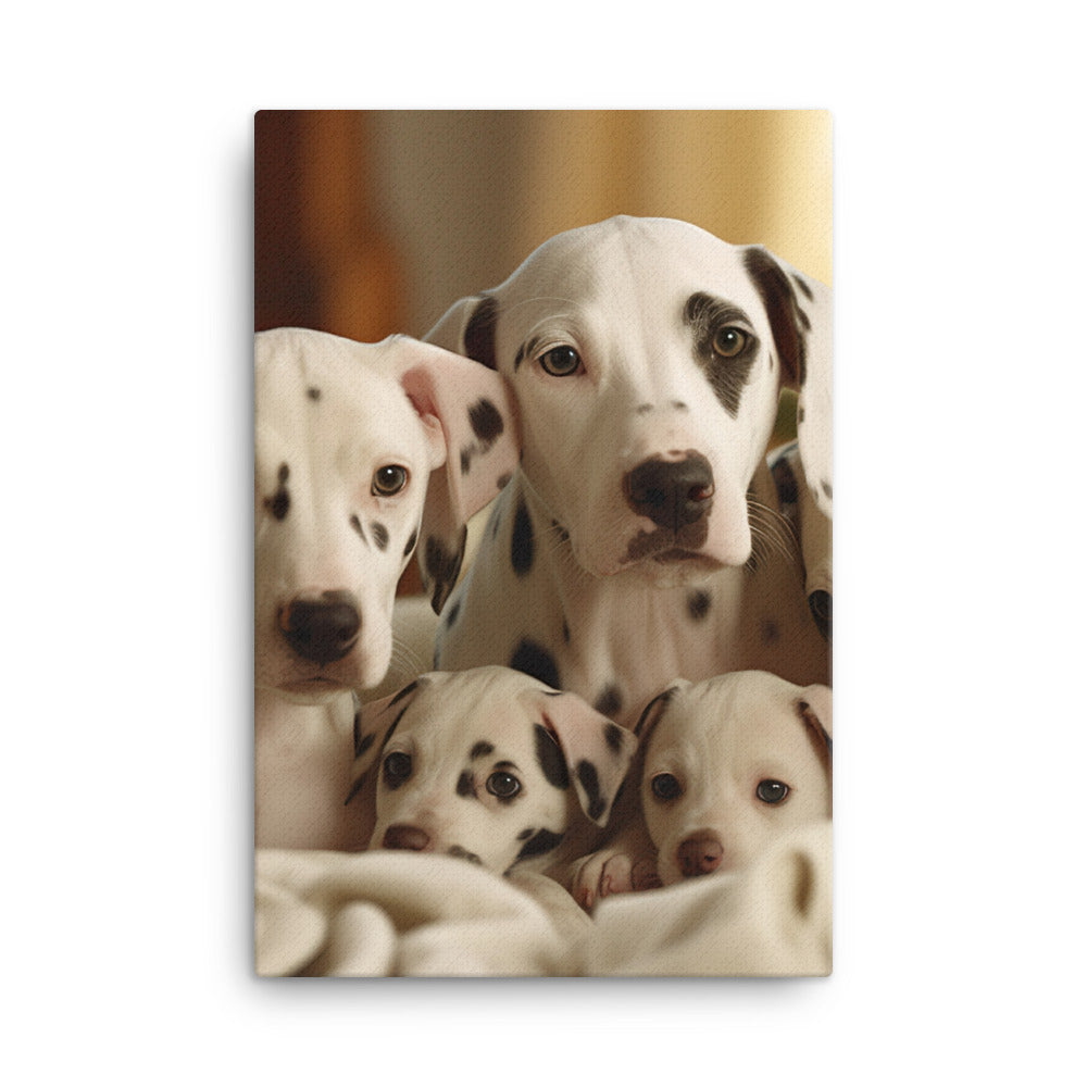 Dalmatian Family Time Canvas - PosterfyAI.com
