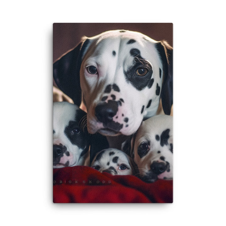 Dalmatian Family Time Canvas - PosterfyAI.com