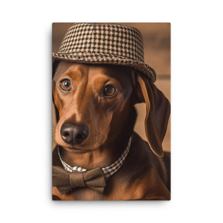 Dachshund Fashion Shoot Canvas - PosterfyAI.com