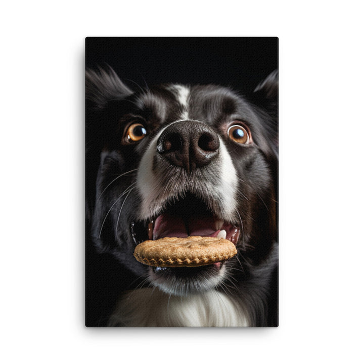Clever Border Collie Canvas - PosterfyAI.com