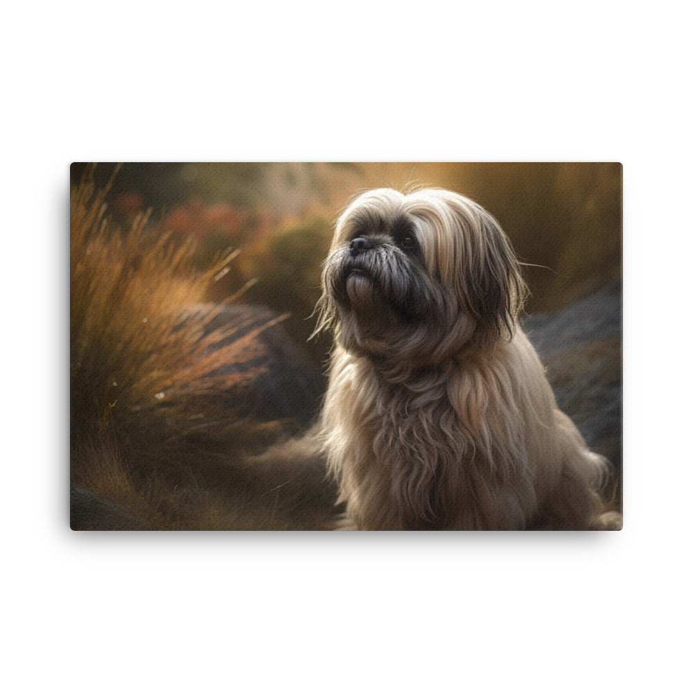 Lhasa Apso in Nature canvas - Posterfy.AI