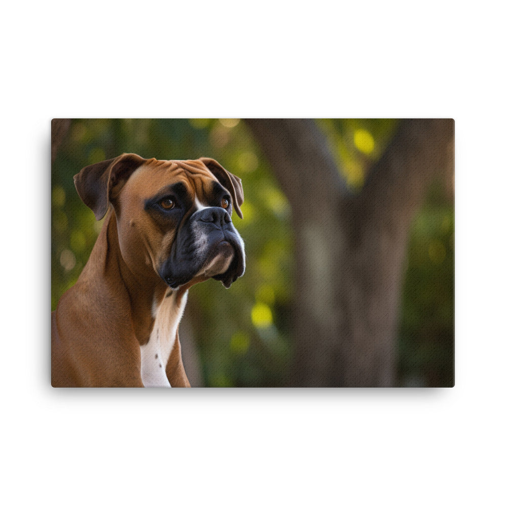 Boxer in the Park canvas - Posterfy.AI