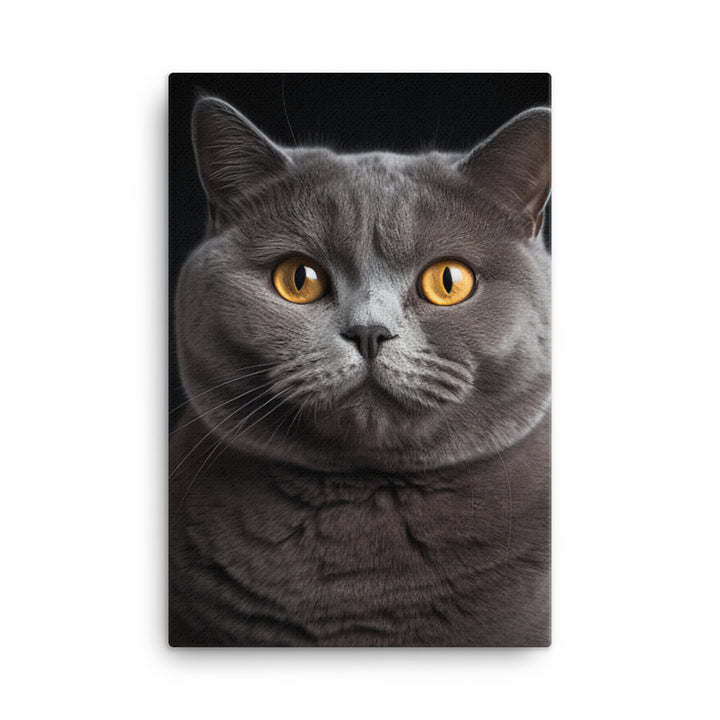 British Shorthair Cat Canvas - PosterfyAI.com