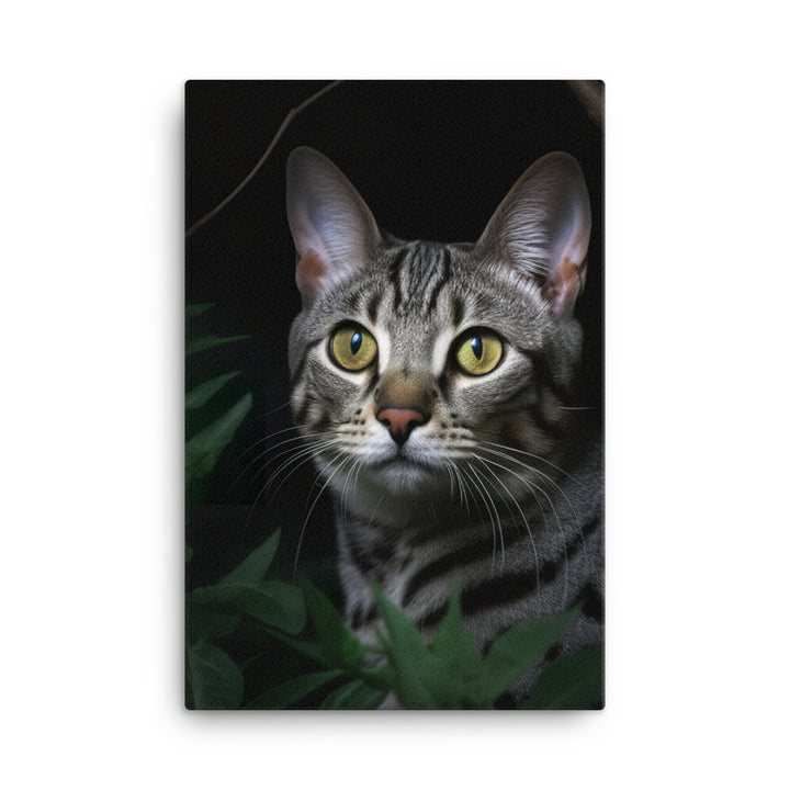 Egyptian Mau Cat Canvas - PosterfyAI.com