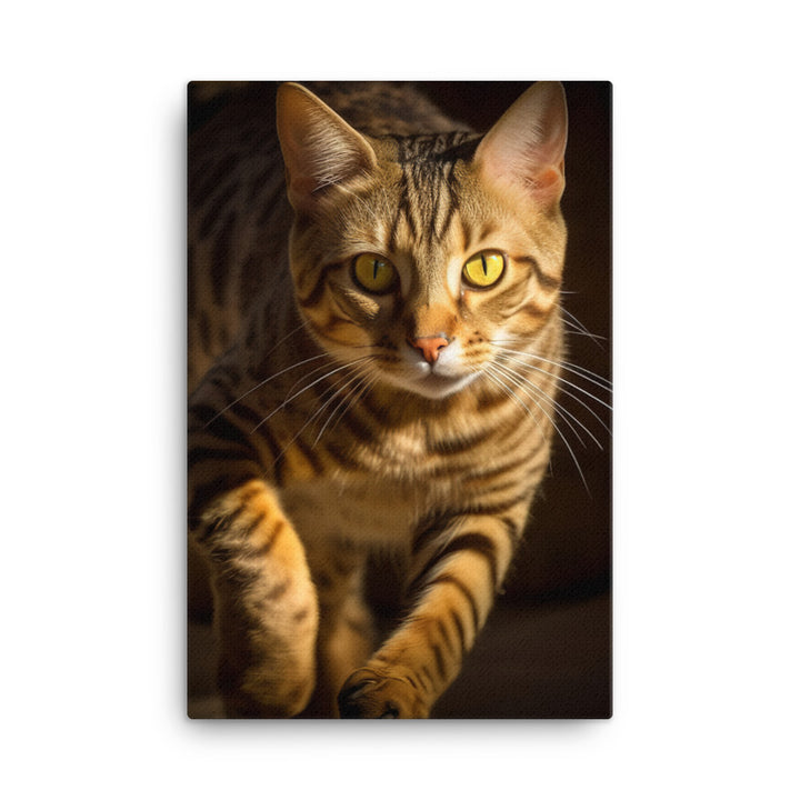Egyptian Mau Cat Canvas - PosterfyAI.com