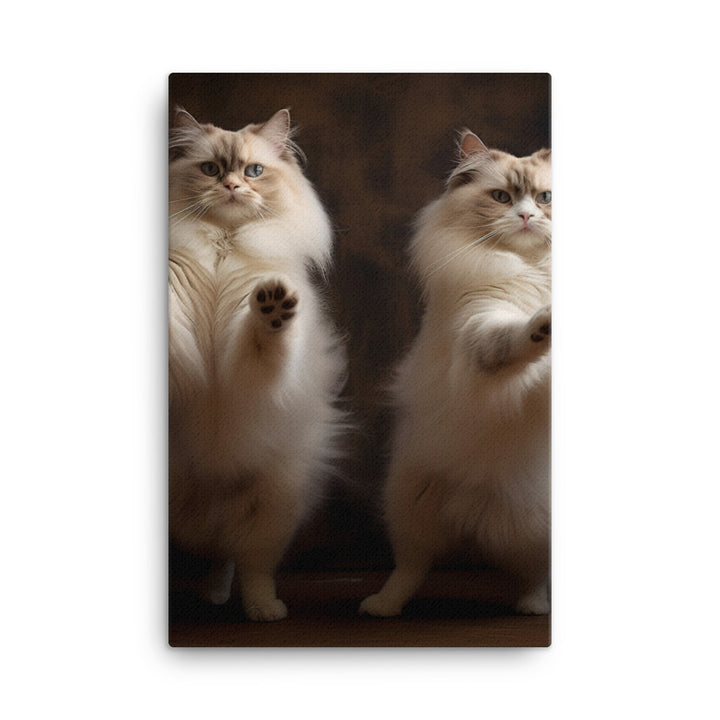 Ragdoll Cat in Motion Canvas - PosterfyAI.com