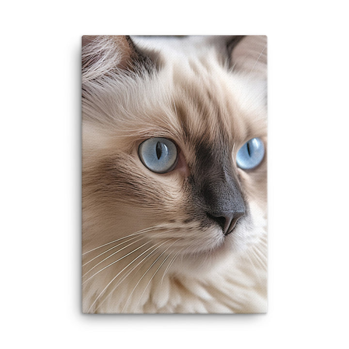 Gentle Nature of Ragdoll Cat Canvas - PosterfyAI.com
