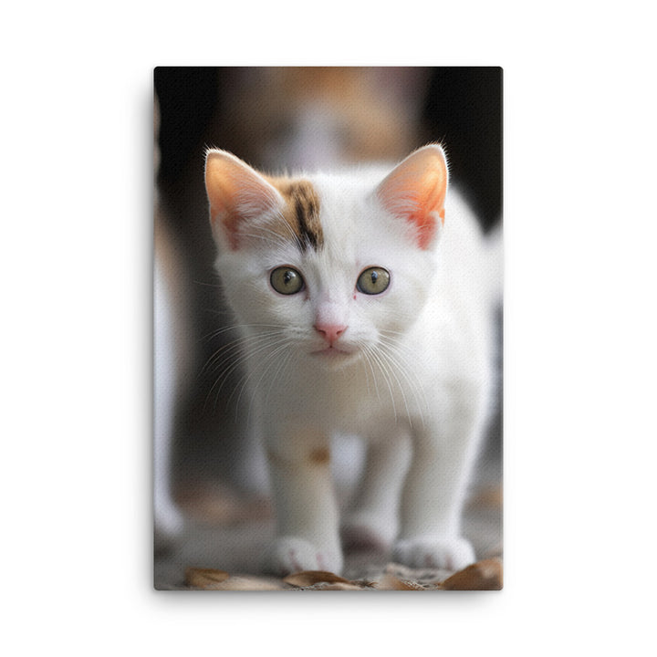 Japanese Bobtail Kitten Canvas - PosterfyAI.com